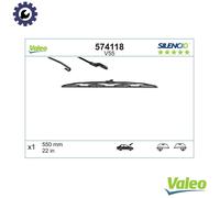 VALEO Silencio Wiper - V55 - All-Seasons Durable and Resistant Windshield Conventional Wiper Blade 550mm - 1 Wiper Blade - 574118