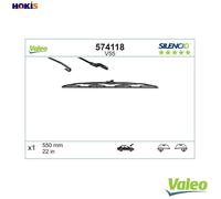 VALEO Silencio Wiper - V55 - All-Seasons Durable and Resistant Windshield Conventional Wiper Blade 550mm - 1 Wiper Blade - 574118