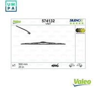 VALEO Silencio Wiper - VM7 - All-Seasons Durable and Resistant Windshield Conventional Wiper Blade 500mm - 1 Wiper Blade - 574132