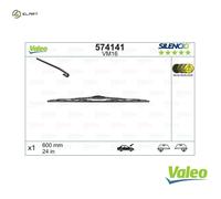 VALEO Silencio Wiper - VM16 - All-Seasons Durable and Resistant Windshield Conventional Wiper Blade 600mm - 1 Wiper Blade - 574141