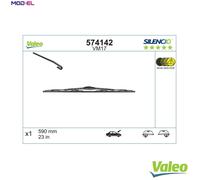 VALEO Silencio Wiper - VM17 - All-Seasons Durable and Resistant Windshield Conventional Wiper Blade 590mm - 1 Wiper Blade - 574142