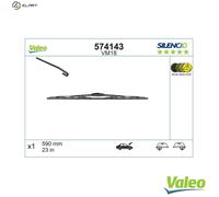 VALEO Silencio Wiper - VM18 - All-Seasons Durable and Resistant Windshield Conventional Wiper Blade 590mm - 1 Wiper Blade - 574143