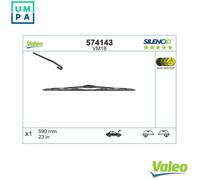 VALEO Silencio Wiper - VM18 - All-Seasons Durable and Resistant Windshield Conventional Wiper Blade 590mm - 1 Wiper Blade - 574143