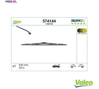 Valeo 574144 Silencio VM19 Front Windscreen Wiper Blade x1 Bracket 630mm 25"