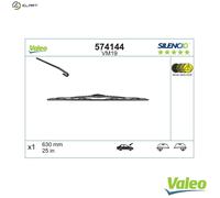 VALEO Silencio Wiper - VM19 - All-Seasons Durable and Resistant Windshield Conventional Wiper Blade 630mm - 1 Wiper Blade - 574144