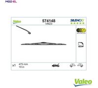 Valeo 574148 Silencio VM23 Front Window Windscreen Wiper Blade x1 19" 475mm