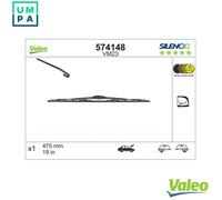 Valeo Wiper Blade 574148 Silencio VM23 - 475 mm (19") Front Windscreen
