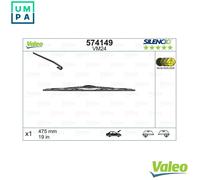 VALEO Silencio Wiper - VM24 - All-Seasons Durable and Resistant Windshield Conventional Wiper Blade 475mm - 1 Wiper Blade - 574149