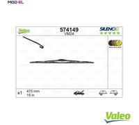 VALEO Silencio Wiper - VM24 - All-Seasons Durable and Resistant Windshield Conventional Wiper Blade 475mm - 1 Wiper Blade - 574149