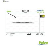 VALEO Silencio Wiper - VM24 - All-Seasons Durable and Resistant Windshield Conventional Wiper Blade 475mm - 1 Wiper Blade - 574149