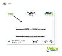 Valeo 574162 Silencio VM203 Front Windscreen Wiper Blade Set 645mm 570mm 25" 22"