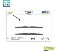 Valeo 574162 Silencio VM203 Front Windscreen Wiper Blade Set 645mm 570mm 25" 22"