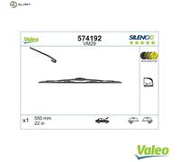 VALEO Silencio Wiper - VM29 - All-Seasons and Perfect Fit Windshield Wiper Blade 550mm - Front - 1 Wiper Blade - 574192