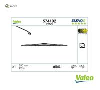 VALEO Silencio Wiper - VM29 - All-Seasons and Perfect Fit Windshield Wiper Blade 550mm - Front - 1 Wiper Blade - 574192