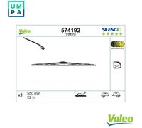 VALEO Silencio Wiper - VM29 - All-Seasons and Perfect Fit Windshield Wiper Blade 550mm - Front - 1 Wiper Blade - 574192