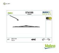 VALEO Silencio Wiper - VM44 - All-Seasons Durable and Resistant Windshield Conventional Wiper Blade 350mm - 1 Wiper Blade - 574196