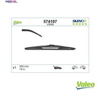 VALEO Silencio Wiper - VR49 - All-Seasons Durable, Resistant, Perfect Fit Conventional Wiper Blade 350mm - Rear - 1 Wiper Blade - 574197