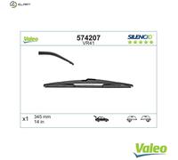 VALEO Silencio Wiper - VR41 - All-Seasons Durable, Resistant, Perfect Fit Conventional Wiper Blade 345mm - Rear - 1 Wiper Blade - 574207