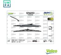 Valeo Replacement Parts Bracket Wiper Blade With Spoiler Front 550 mm 574253