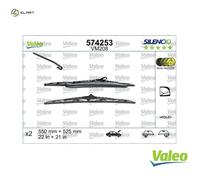 Valeo 574253 Silencio VM208 Front Windscreen Wiper Blade Set 550mm 525mm 22" 21"