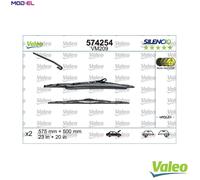 Valeo Silencio Kit of 2 Wiper Blades VM209 - Front - 575 mm / 500 mm
