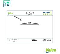Valeo Flat Wiper Blade Silencio - Rear 11" - fits Seat Arosa (6H1) 1997-2004