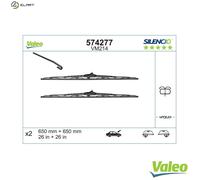 VALEO Silencio Wiper - VM214 - Kit of Cleaning Performance Conventional Wiper Blades with Washer Ramp - 650mm/650mm - Front - Set of 2 Wiper Blades - 574277