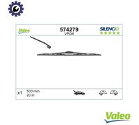 Valeo Wiper Blade Silencio Flat VR34 Rear 20" (500mm) - 574279 - fits Renault Laguna Coupe