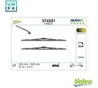 Valeo 574291 Silencio VM221 Performance Front Wiper Blade Set Spoiler 525mm 21"