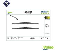 Valeo 574291 Silencio VM221 Performance Front Wiper Blade Set Spoiler 525mm 21"