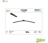 VALEO Silencio Wiper - VR250 - High Performance, Superior 360 Degrees Visibility, Easy Installation Original Flat Blade 335mm - Rear - 1 Wiper Blade - 574300
