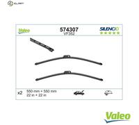 VALEO Silencio Wiper - VF352 - Kit of High Performance, Superior Road Visibility, Easy Installation Original Flat Blades 550mm/550mm - Front - Set of 2 Wiper Blades - 574307