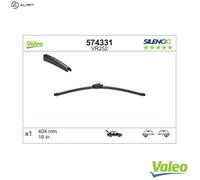 VALEO Silencio Wiper - VR252 - High Performance, Superior 360 Degrees Visibility, Easy Installation Original Flat Blade 404mm - Rear - 1 Wiper Blade - 574331