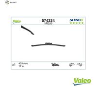 VALEO Silencio Wiper - VR255 - High Performance, Superior 360 Degrees Visibility, Easy Installation Original Flat Blade 425mm - Rear - 1 Wiper Blade - 574334