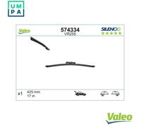 VALEO Silencio Wiper - VR255 - High Performance, Superior 360 Degrees Visibility, Easy Installation Original Flat Blade 425mm - Rear - 1 Wiper Blade - 574334