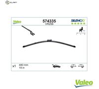 VALEO Silencio Wiper - VR256 - High Performance, Superior 360 Degrees Visibility, Easy Installation Original Flat Blade 480mm - Rear - 1 Wiper Blade - 574335