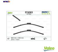 VALEO Silencio Wiper - VF322 - Kit of High Performance, Superior Road Visibility, Easy Installation Original Flat Blades 600mm/400mm - Front - Set of 2 Wiper Blades - 574363