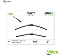 VALEO Silencio Wiper - VF372 - Kit of High Performance, Superior Road Visibility, Easy Installation Original Flat Blades 600mm/400mm - Front - Set of 2 Wiper Blades - 574472
