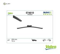 VALEO Silencio Wiper - VR263 - High Performance, Superior 360 Degrees Visibility, Easy Installation Original Flat Blade 250mm - Rear - 1 Wiper Blade - 574610