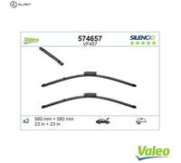 VALEO Silencio Wiper - VF457 - Kit of High Performance, Superior Road Visibility, Easy Installation Original Flat Blades 580mm/580mm - Front - Set of 2 Wiper Blades - 574657
