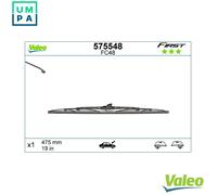 VALEO First Wiper - FC48 Durable and Reliable Conventional Wiper Blade 475mm - Front - 1 Wiper Blade - 575548