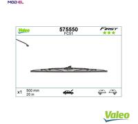 Valeo First Wiper Blade FC51 - Front - 500 mm - 1 Blade | Conventional Blade, 575550