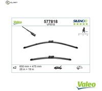 VALEO Silencio Wiper - VF818 - Kit of High Performance, Superior Road Visibility, Easy Installation Original Flat Blades 650mm/475mm - Front - Set of 2 Wiper Blades - 577818