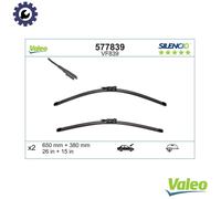 VALEO Silencio Wiper - VF839 - Kit of High Performance, Superior Road Visibility, Easy Installation Original Flat Blades 650mm/380mm - Front - Set of 2 Wiper Blades - 577839