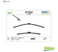 VALEO Silencio Wiper - VF845 - Kit of High Performance, Superior Road Visibility, Easy Installation Original Flat Blades 650mm/400mm - Front - Set of 2 Wiper Blades - 577845