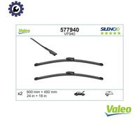 VALEO Silencio Wiper - VF940 - Kit of High Performance, Superior Road Visibility, Easy Installation Original Flat Blades 600mm/450mm - Front - Set of 2 Wiper Blades - 577940