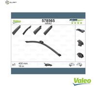 Valeo Hydroconnect Flat Wiper Blade HR40 - Rear - 400 mm - 1 Blade | Flat Blade, Easy Installation, 578565