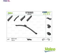 Valeo Hydroconnect Flat Wiper Blade HR40 - Rear - 400 mm - 1 Blade | Flat Blade, Easy Installation, 578565