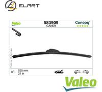VALEOCanopy Wiper - CAN09 - Flat Wiper Blade Made from Natural And Recycled Materials - Front - HOOK - Length: 21 inches/530mm - (Wiper Blade 1) - 583909