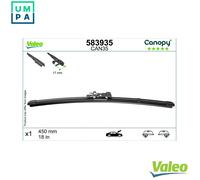 VALEOCanopy Wiper - CAN35 - Flat Wiper Blade Made from Natural And Recycled Materials - Front - Length: 18 inches/450mm - (Wiper Blade 1) - 583935